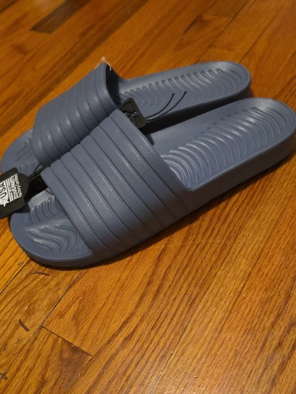 Casual Slide Sandals in Slate Blue - Size 13